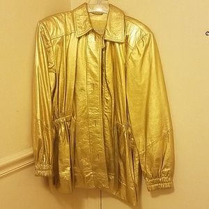 VINTAGE Lillie Rubin Gold Leather Jacket